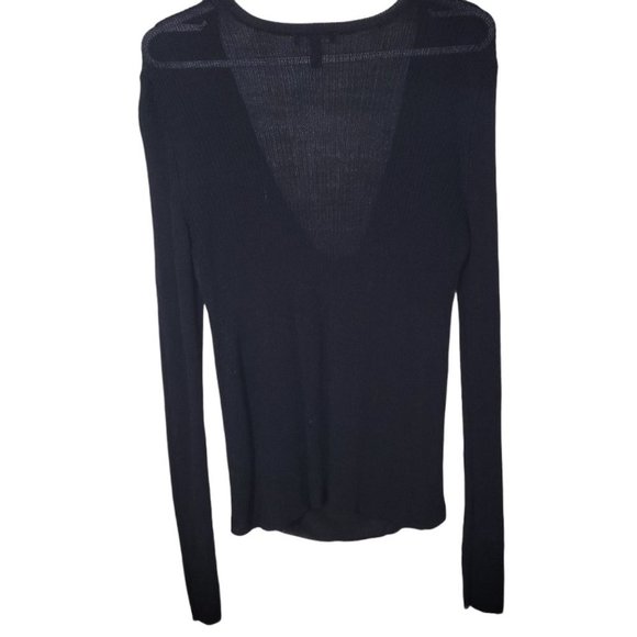 Eileen Fisher Black Drape Neck Sweater size M - Picture 2 of 7